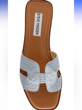 Steve Madden Women's Hadyn Sandals Blue 8 Medium